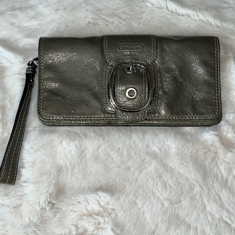 Coach Bleecker Patent Leather Wristlet/Wallet